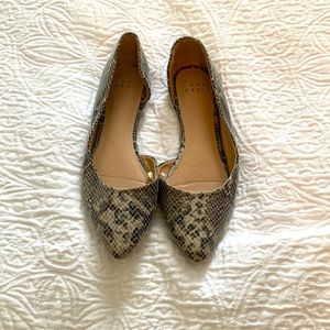 a.new.day snake skin flats
